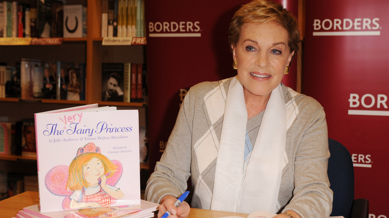 Julie Andrews with her children's book