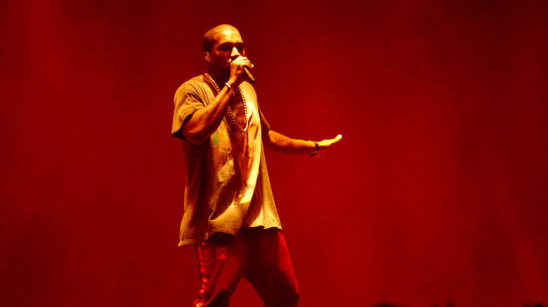 Kanye West performing 