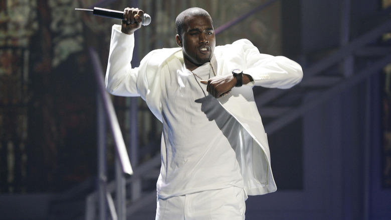 Kanye West performing in 2004 