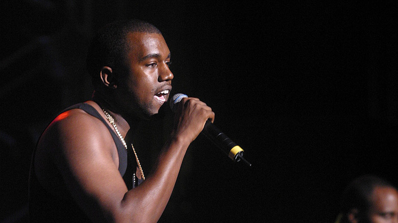 Kanye West performing in 2003 