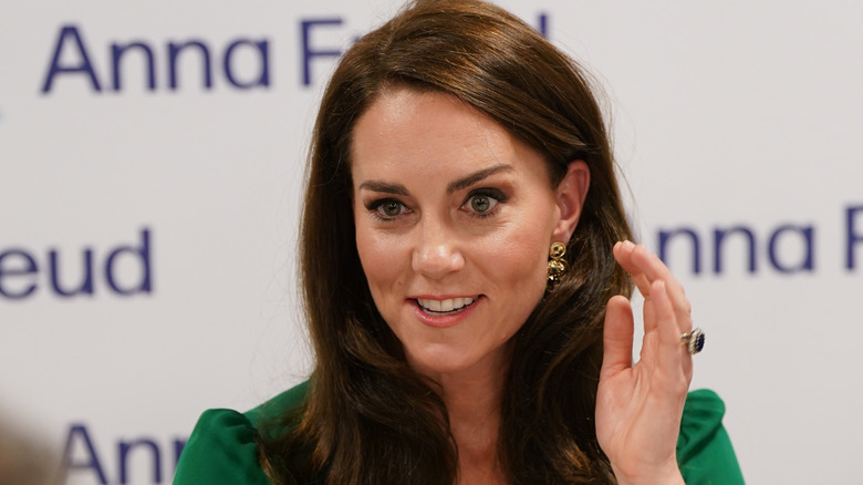 Princess Catherine talking at event