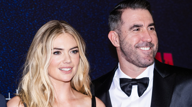 Kate Upton and Justin Verlander smiling