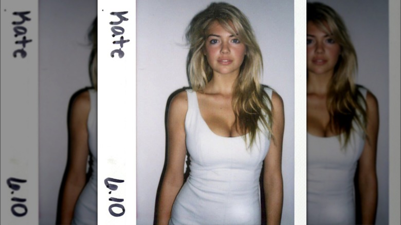 Poloroid of young Kate Upton posing