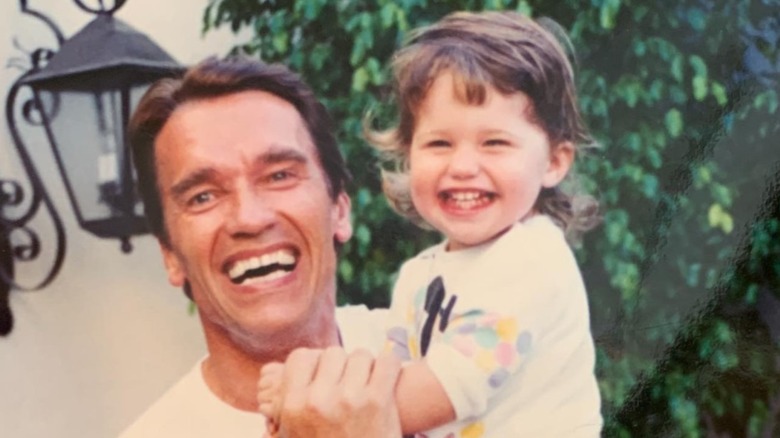 young Katherine Schwarzenegger and dad Arnold