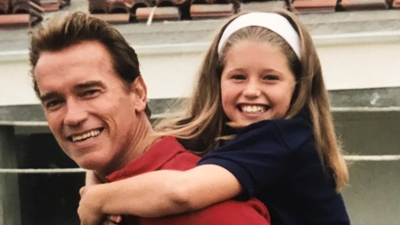 Katherine Schwarzenegger with her dad