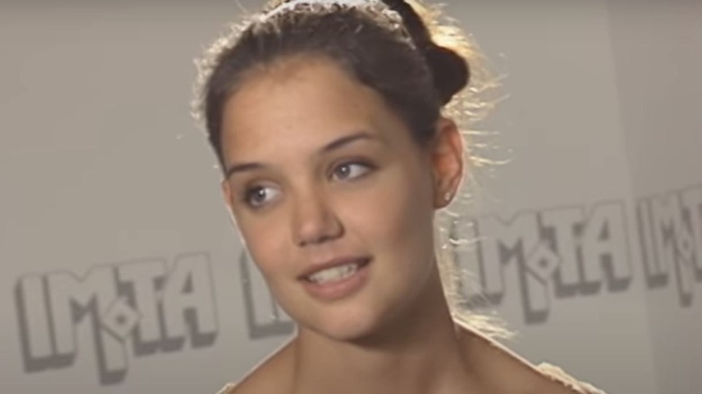 A young Katie Holmes doing an interview