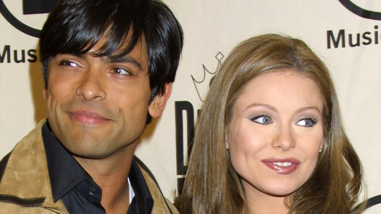 Young Kelly Ripa with Mark Consuelos