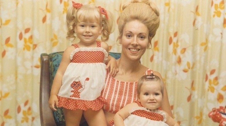 Kelly Ripa as a toddler with her mom