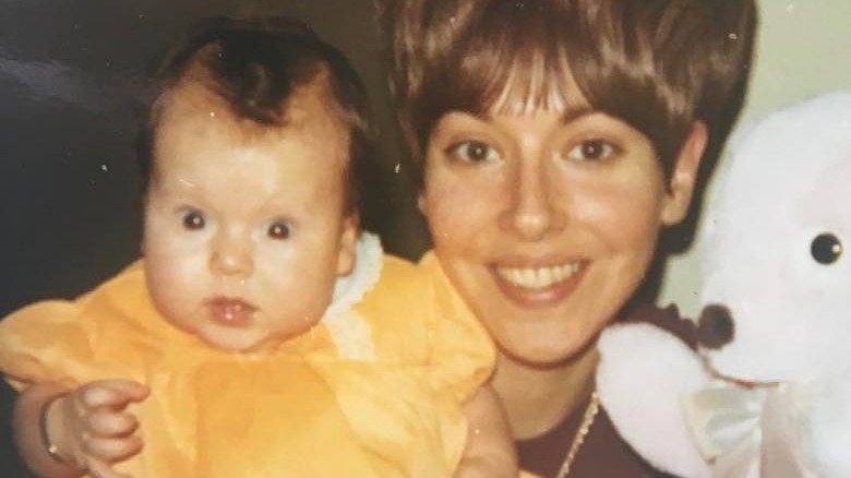 Baby Kelly Ripa with her mom