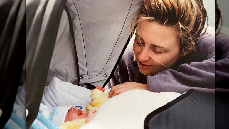 Baby Greer Grammer with mom