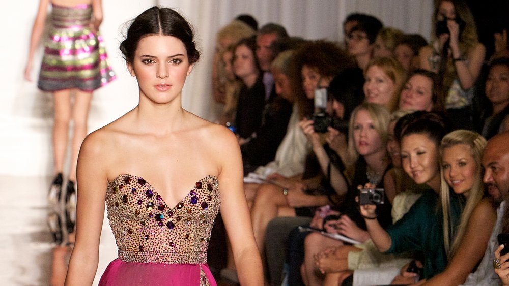 Kendall Jenner on the runway in 2012