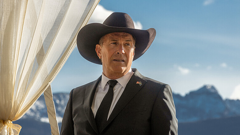 Kevin Costner acting in Yellowstone