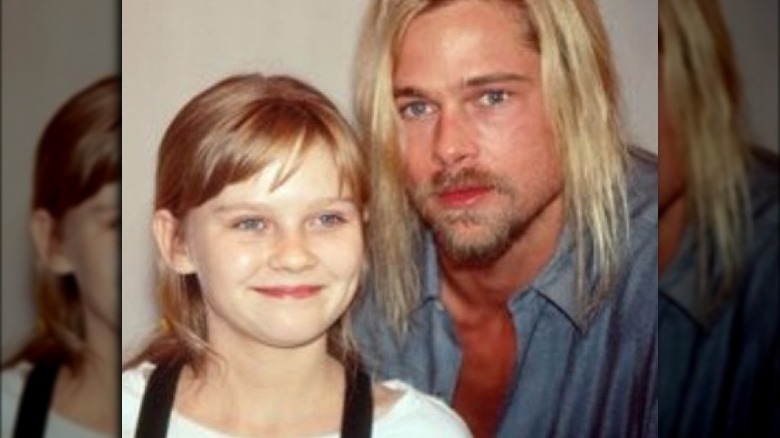 Young Kirsten Dunst with Brad Pitt