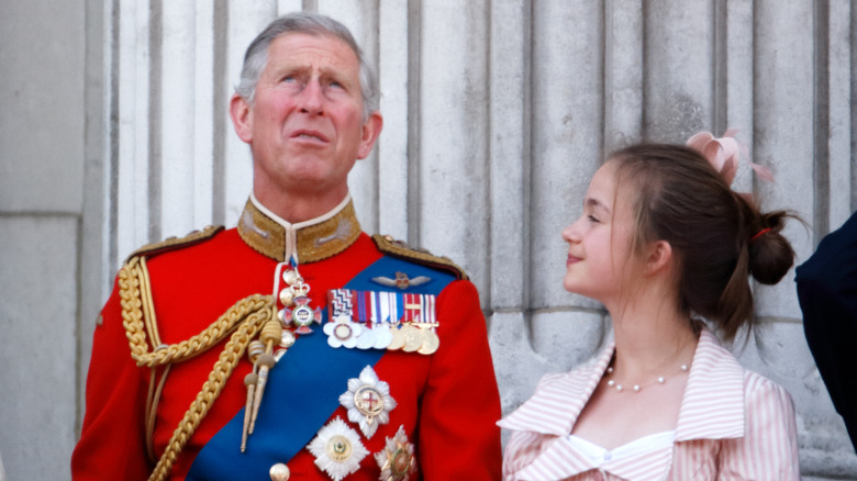 Young Amelia Windsor with Prince Charles 