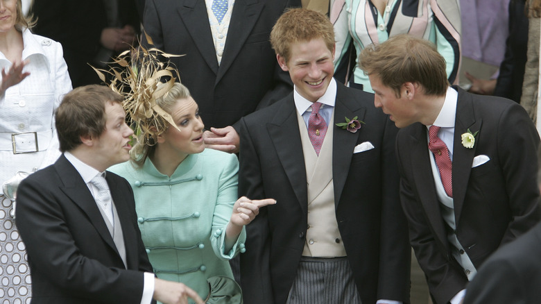 Laura Lopes, her brother, Prince Harry, and Prince William 2005 