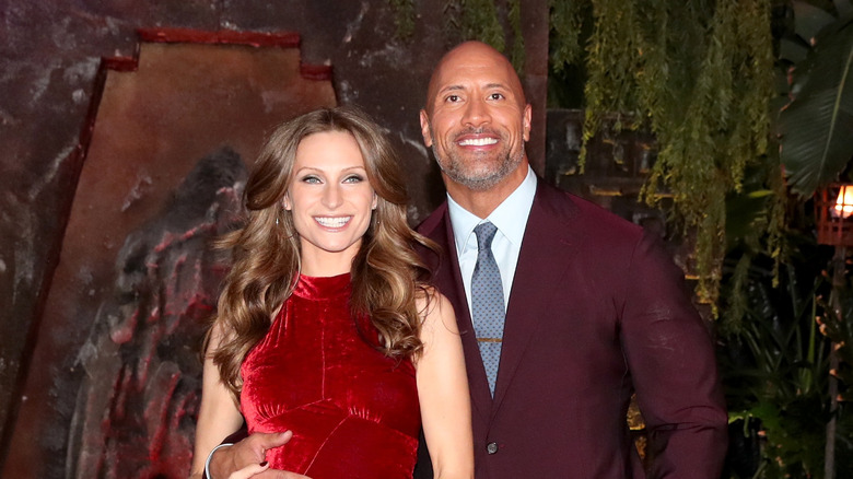 Lauren Hashian and Dwayne Johnson