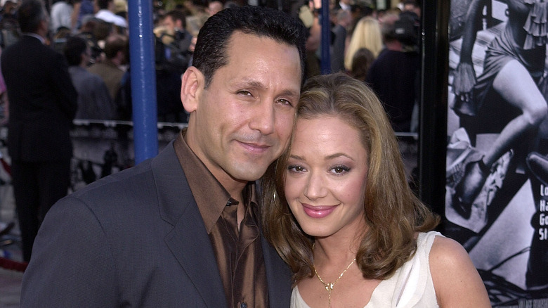 Angelo Pagán and Leah Remini