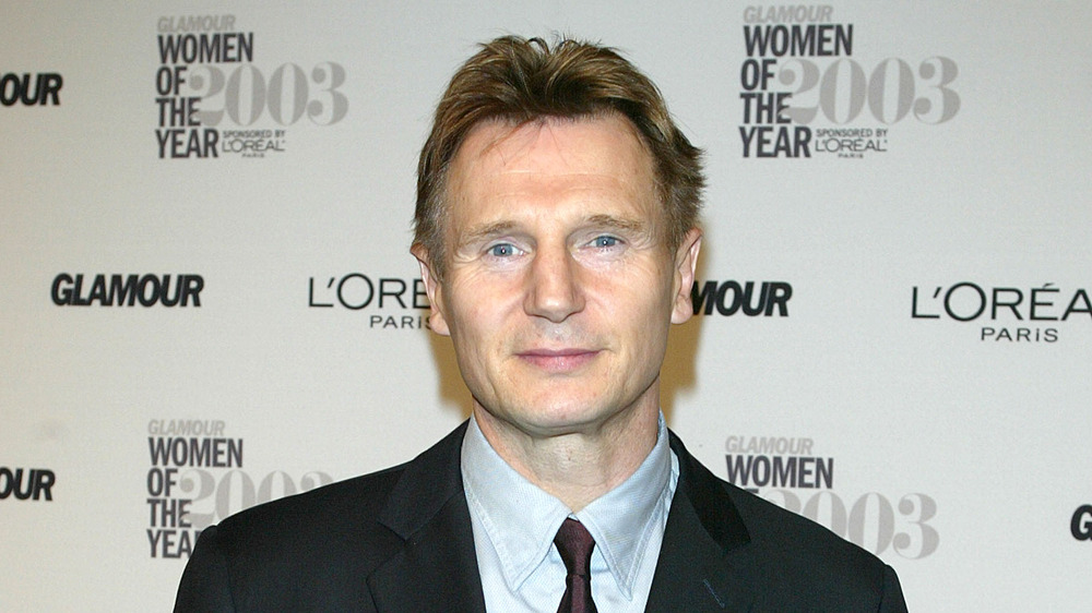 Liam Neeson posing