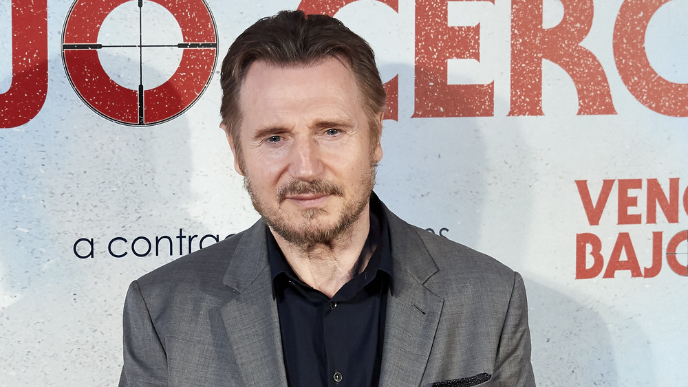 Liam Neeson wearing a blazer