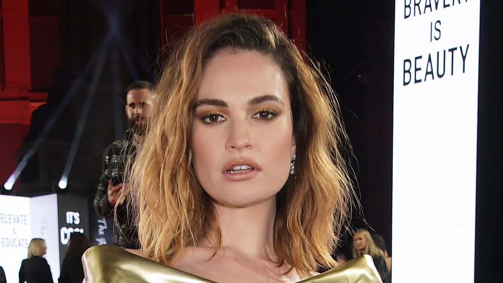 Lily James at a 2019 fashion event