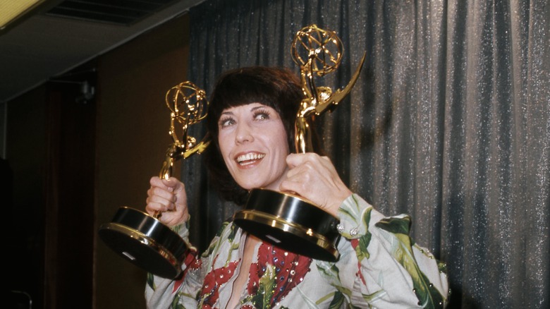 Lily Tomlin with her Emmys in 1974