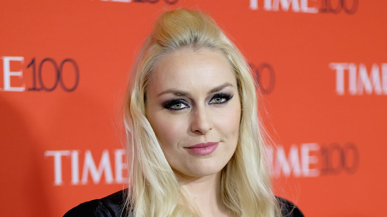 Lindsey Vonn with dark eye makeup