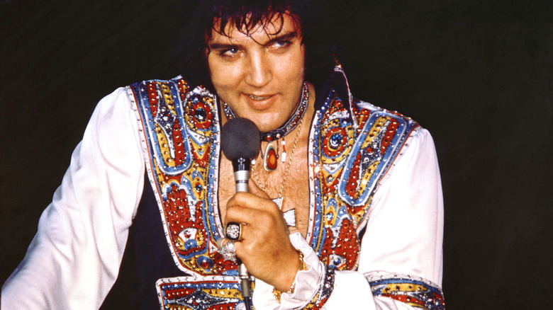 Sweaty Elvis performing