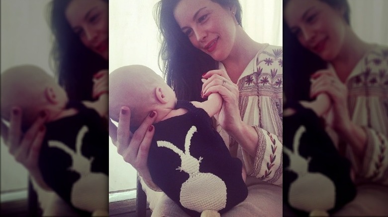 Liv Tyler with her baby