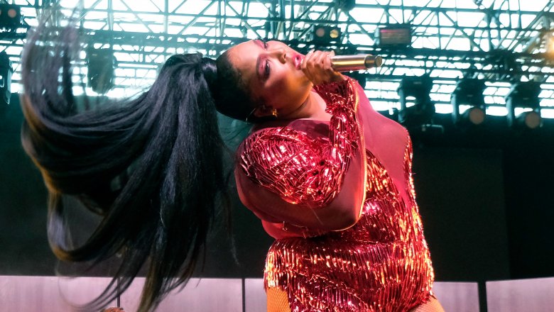 Lizzo performing in April of 2019