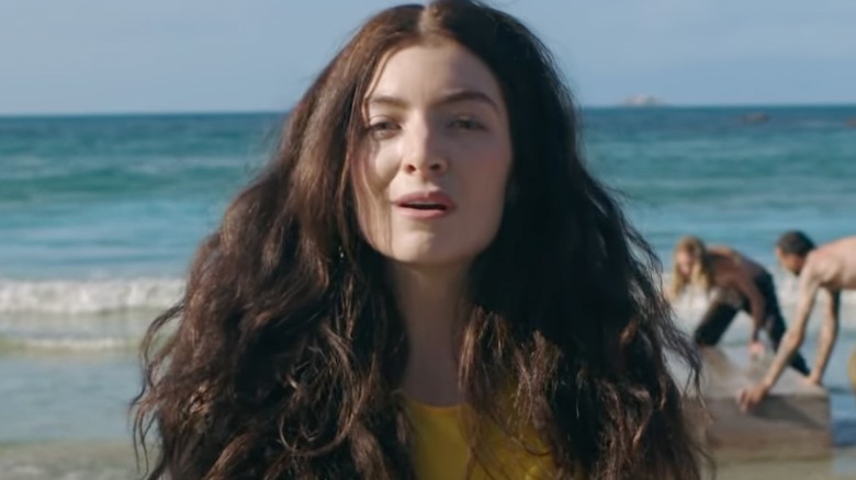 Lorde in the "Solar Power" music video