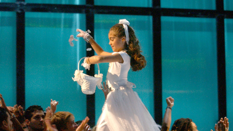 Lourdes Leon as flower girl