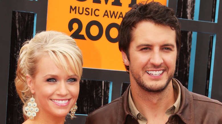 Luke and Caroline Bryan smiling 