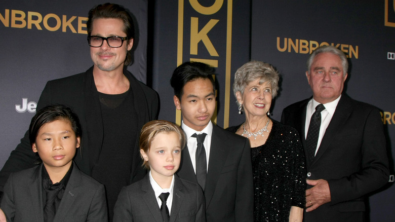 Brad Pitt and family