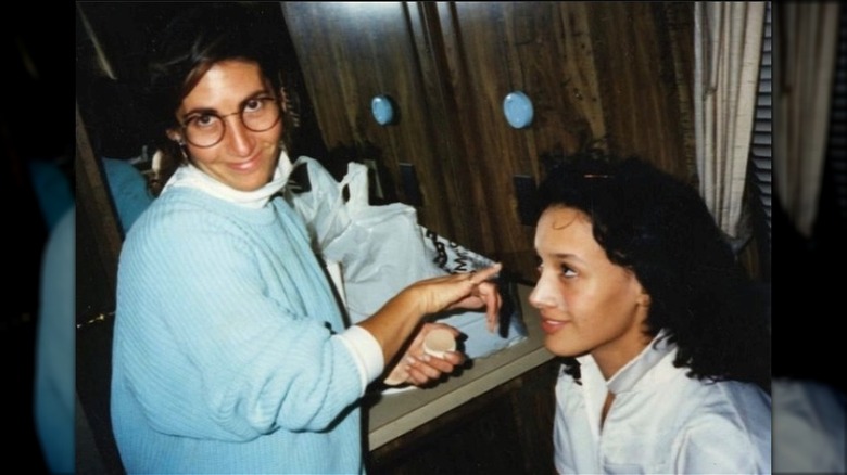 Bobbi Brown doing makeup in the 1980s