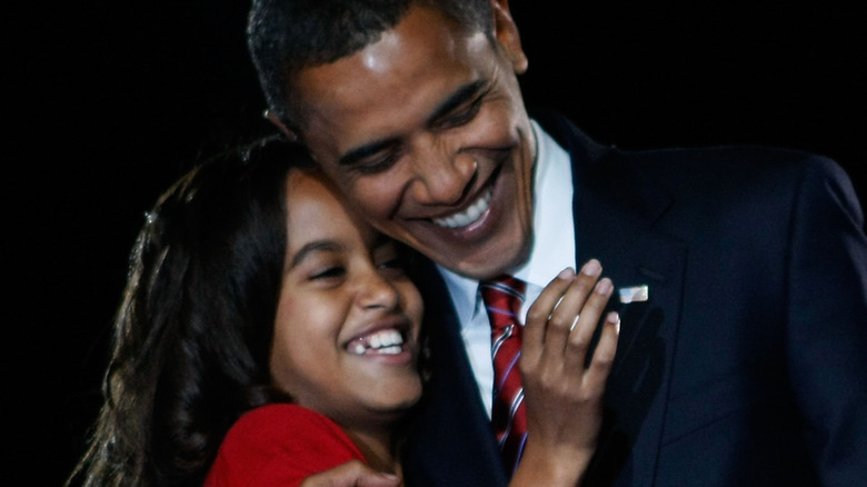 Barack Obama and Malia Obama