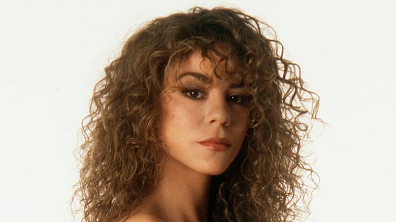 Mariah Carey with curly hair