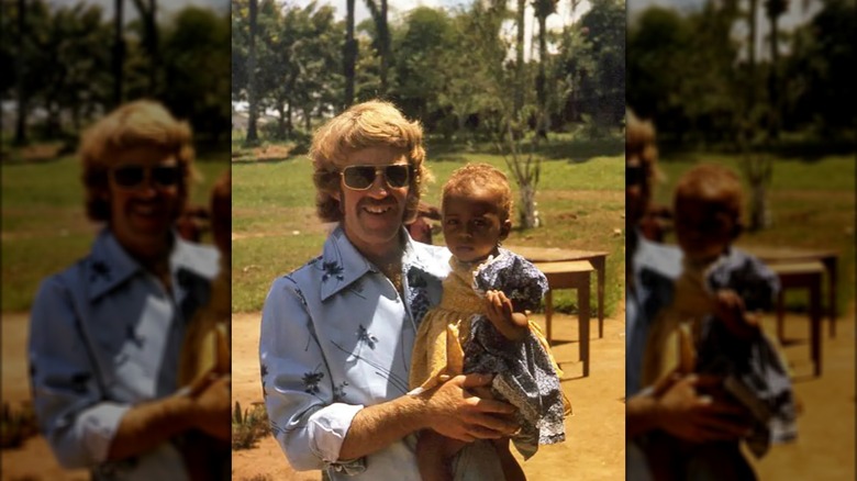 Marilee Fiebig Holmes as a child with her dad