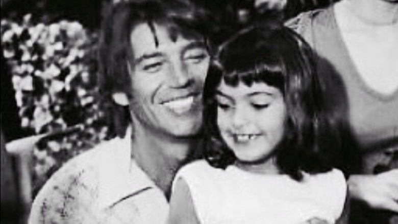 Young Mariska Hargitay with her dad