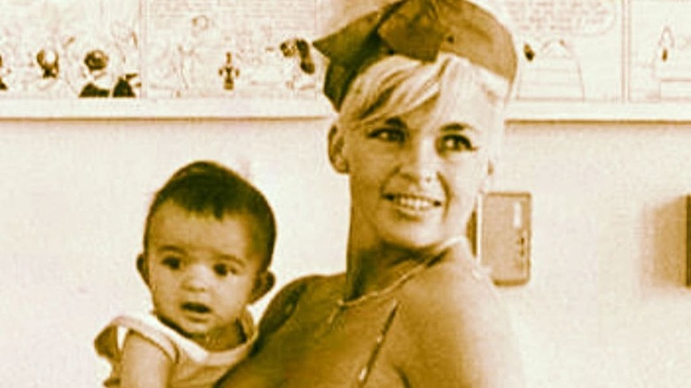 Mariska Hargitay held by her mother