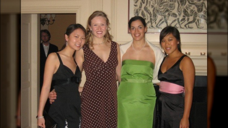 Priscilla Chan smiling with three other friends