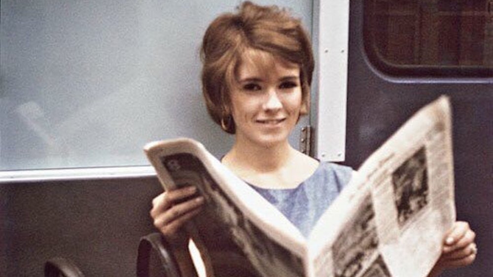 Martha Stewart on a train