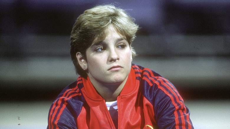 Mary Lou Retton in red jacket