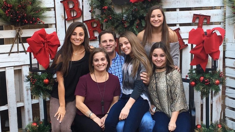 Mary Lou Retton with her daughters and ex-husband