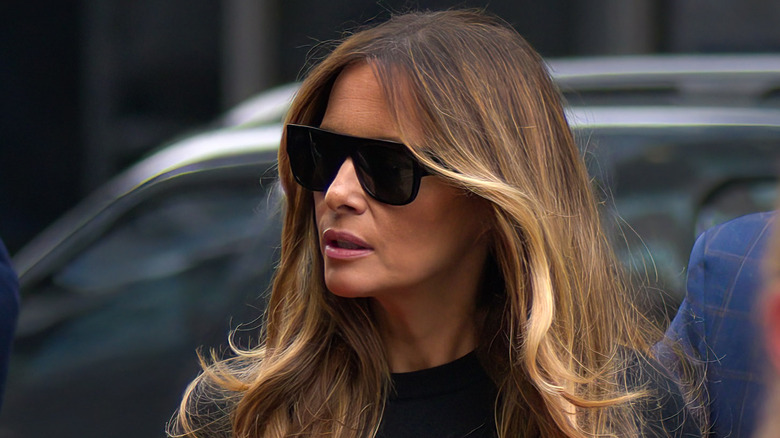 Melania Trump walking