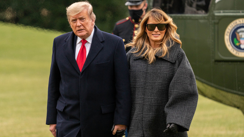 Melania Trump smiling with Donald Trump