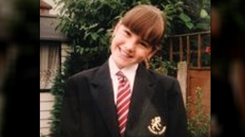 Michelle Dockery in school uniform