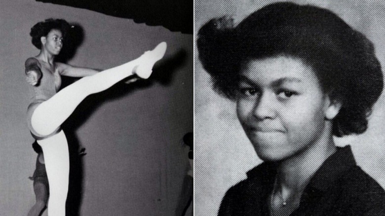 Michelle Obama teenager split image