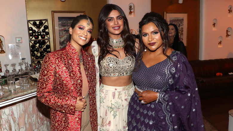 Lilly Singh, Priyanka Chopra Jonas, and Mindy Kaling posing