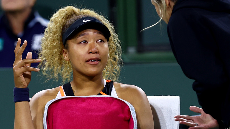 Naomi Osaka crying