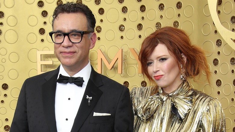 Fred Armisen and Natasha Lyonne at the 77th Emmy Awards